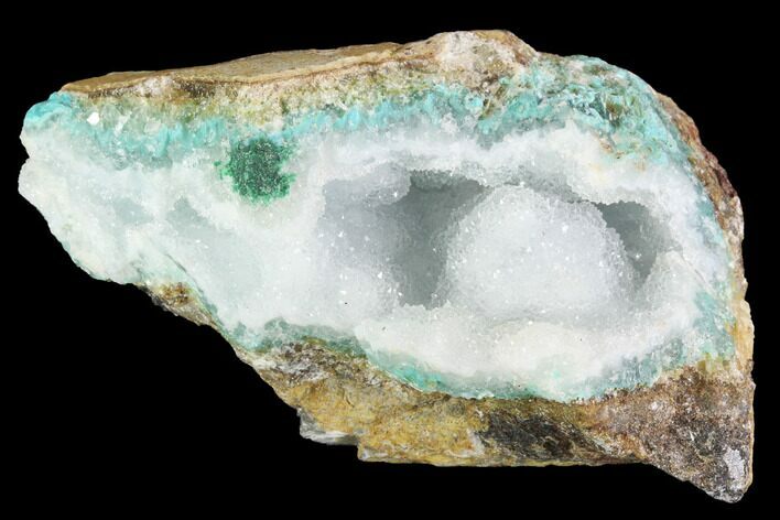 Druzy Quartz on Chrysocolla & Malachite - Peru #98124